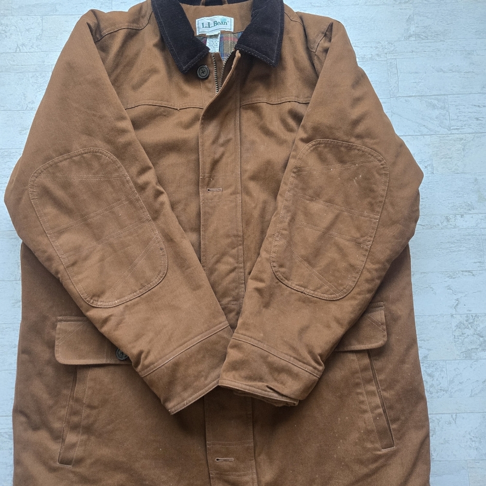 L.L. Bean Vintage Barn Field Coat Heavy Duty Jacket Mens Large Tall LT - Picture 3 of 13